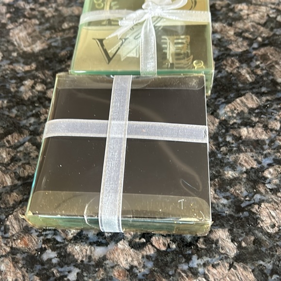 LOVE MIRRORED COASTERS SET IF 8 NWT - Picture 3 of 4